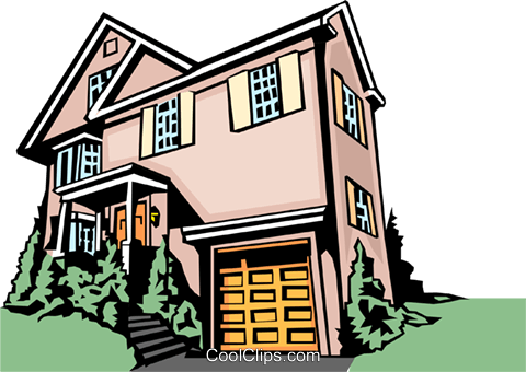 House Royalty Free Vector Clip Art Illustration - House (480x340)