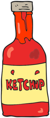 Ketchup Clipart Fish Sauce - Ketchup Cartoon Png (640x480)