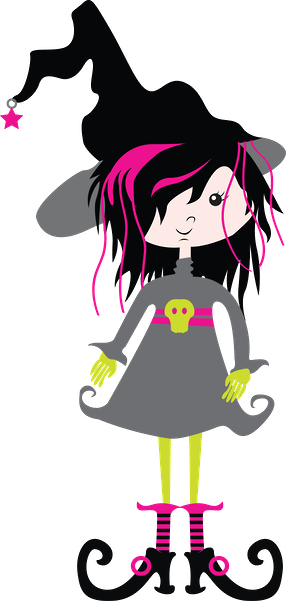 Halloween Little Witch - Dibujos Brujas Graciosas (286x601)