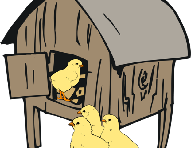 Cage Clipart Chicken - Hen In A Pen Clipart (640x480)