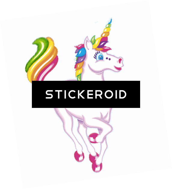 Running Unicorn Unico - Lisa Frank Unicorn Clipart (572x627)