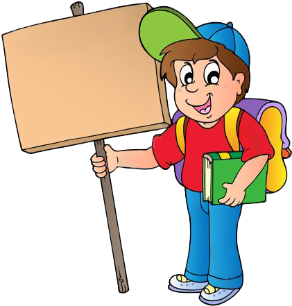 Clip Art - Boy With A Board (429x448)