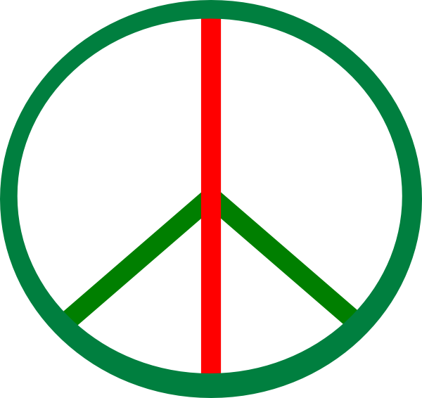 Peace Sign Line Drawing (600x566)