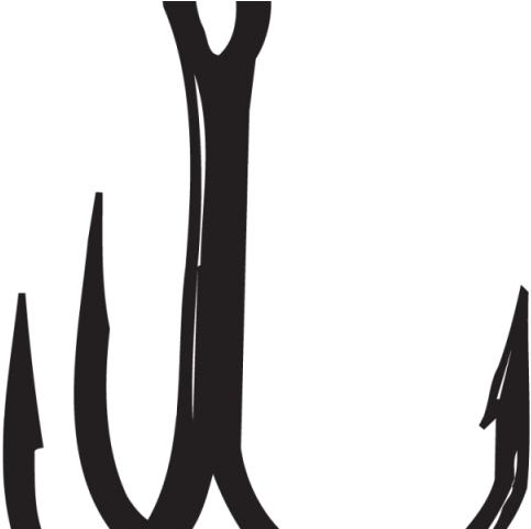 Hook Clipart Clear Fishing - Silhouette (640x480)