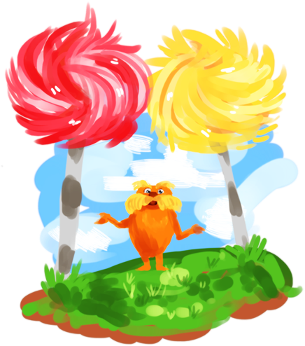 The Lorax - Leek - Illustration (436x500)
