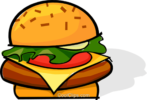 Hamburger Royalty Free Vector Clip Art Illustration - Chunk Paragraph Color Code (480x326)
