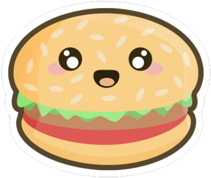 Hamburgers Clipart Store - Hamburguer Kawaii (1024x1024)