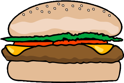 Hamburger Clipart Abundance - Plain Hamburger Clip Art (432x301)