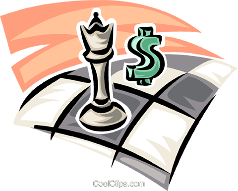 Chess Game With Dollar Sign Royalty Free Vector Clip - Chess (480x385)
