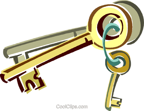 Key Chain Royalty Free Vector Clip Art Illustration - Chave De São Pedro (480x369)