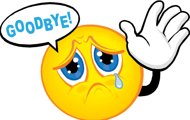 Fifth Grade Farewell - Sad Emoji Waving Goodbye (652x412)
