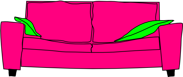 Cushion Clipart Sofa - Desenho De Almofadas Png (600x493)