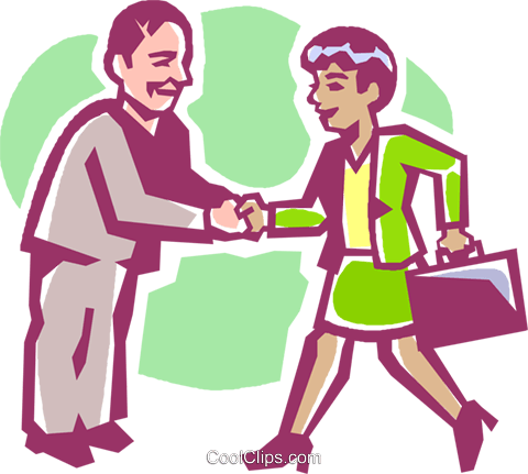 Business People Shaking Hands Royalty Free Vector Clip - Illustration (480x431)