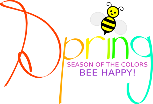 Spring Season Cartoon Bee - Free Clip Art Spring (498x340)