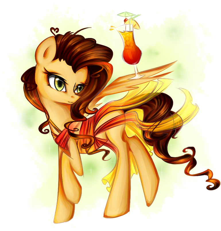 Cocktail Ponies ~ Tequila Sunrise By Yuntaoxd - Cartoon (894x894)
