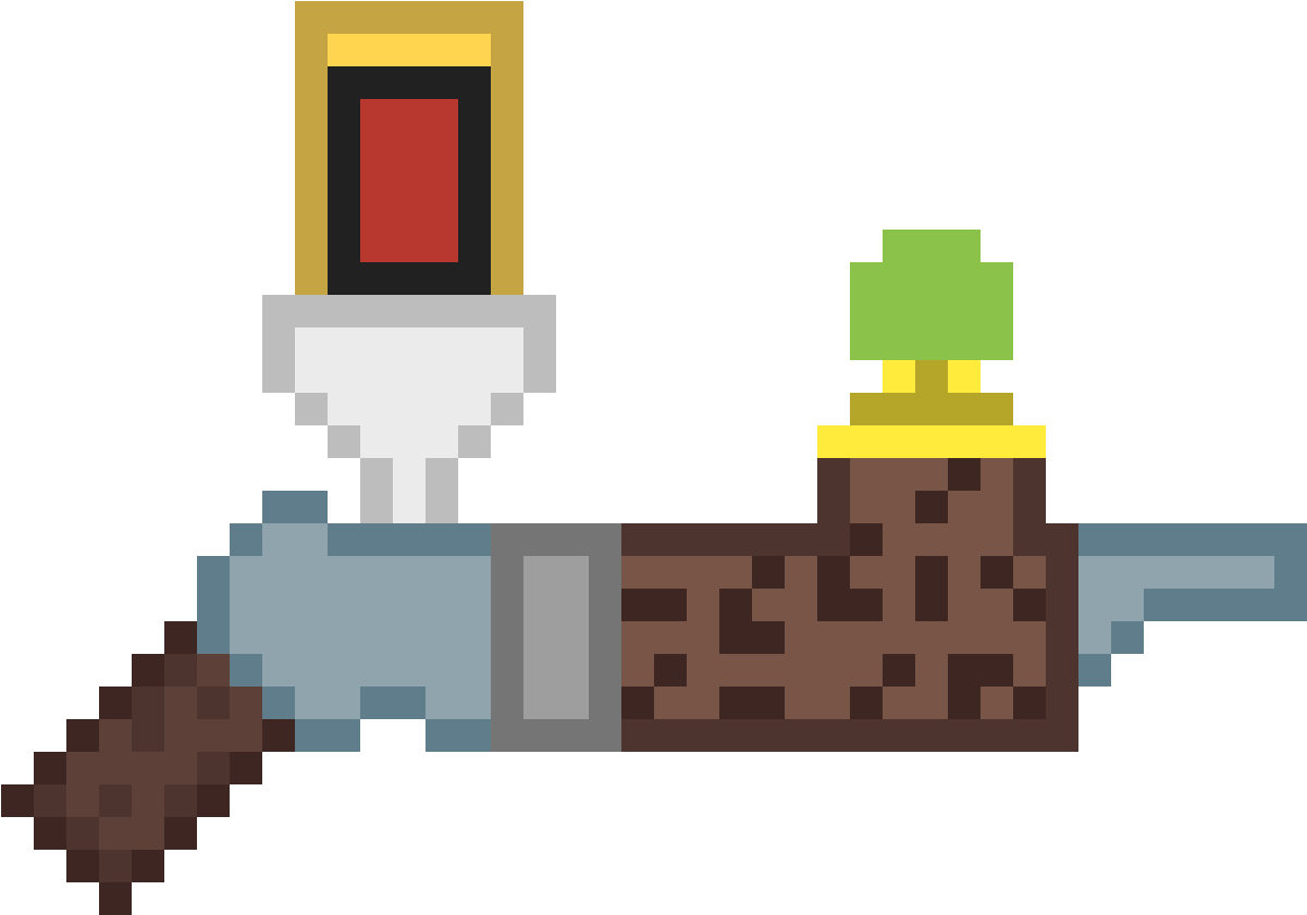 Tequila With Lime Gun - Easy Emoji Pixel Art (1200x1200)