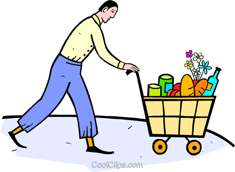 Carts Clipart Man - Retail (480x351)