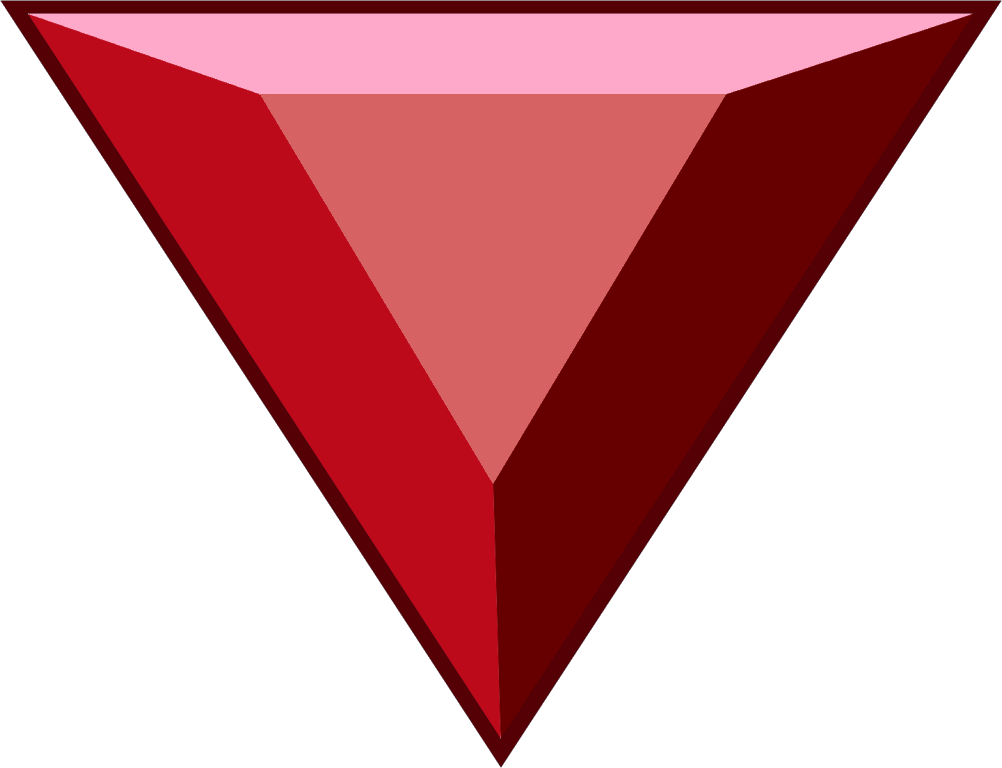 Gemstone Clipart Red Gem - Red Triangle Gem (1002x768)