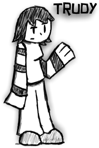 A Girl Character May Have Been The One To Create Skull-guy's - Cartoon (400x500)