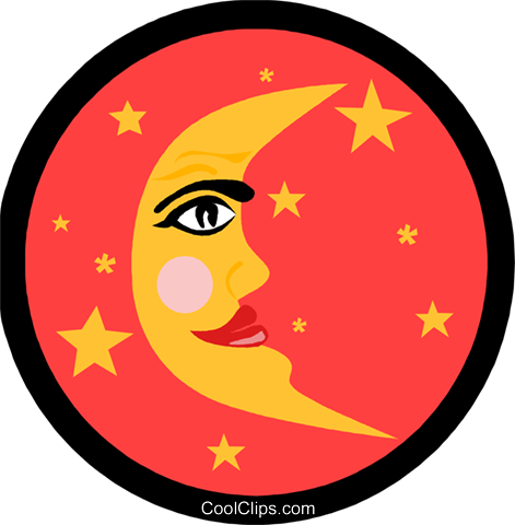 Moon Symbol Royalty Free Vector Clip Art Illustration - Flags Poland Indonesia (471x480)