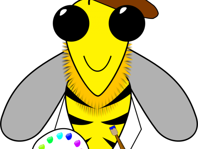 Bees Clipart Art - Artistic Bee (640x480)