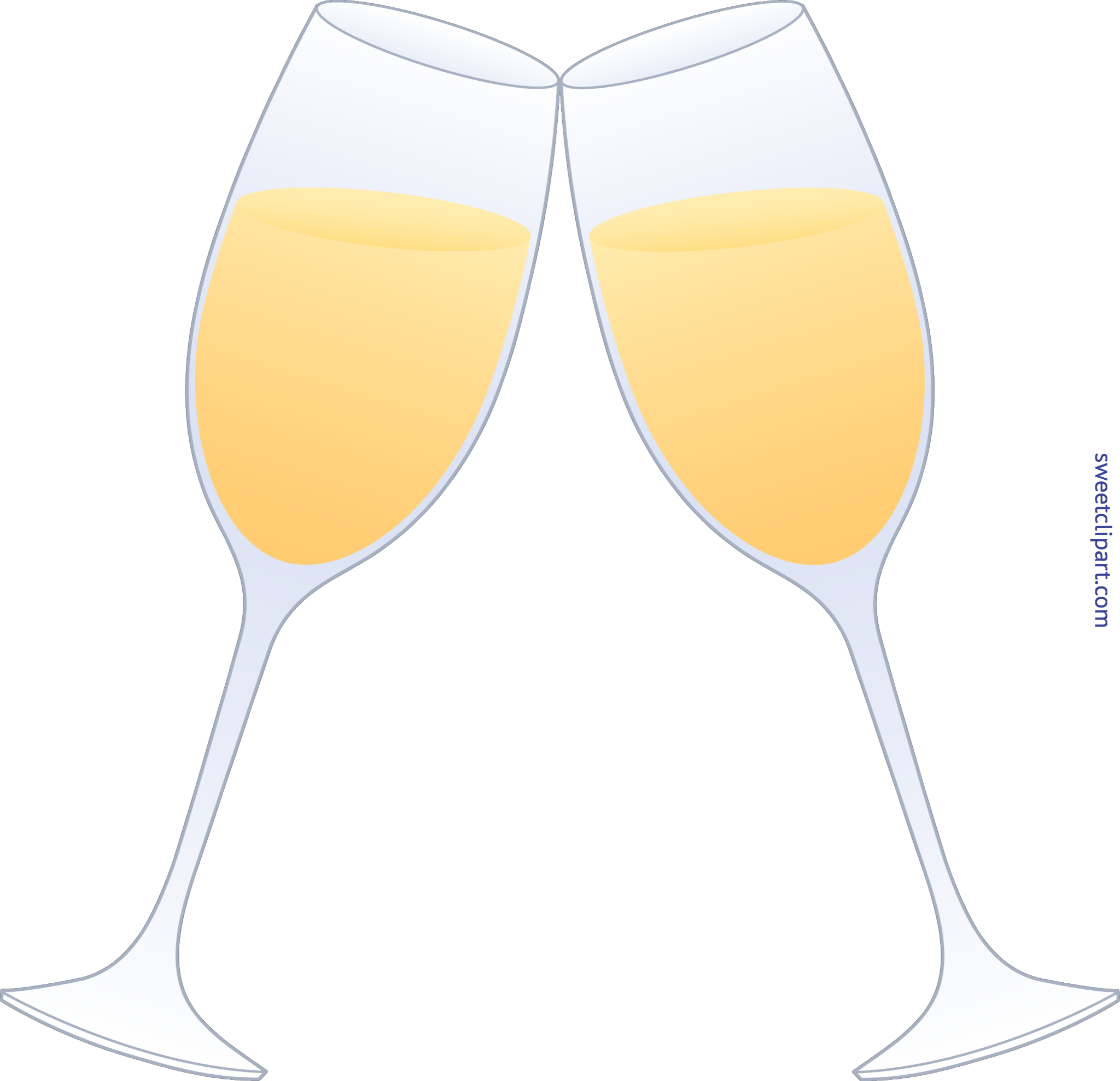 Champagne Glasses Clip Art - Sparkling Cider Clip Art (5905x5702)