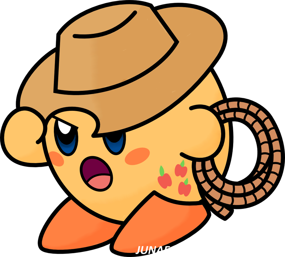 Apple Lasso Kirby By Junaecbs - Deviantart Kirby Whip (941x849)