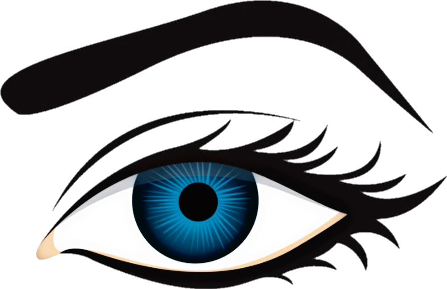Eye Makeup Blue Sticker Fantasy Eyebrow Beauty Colors - Kaş Vektör (908x587)