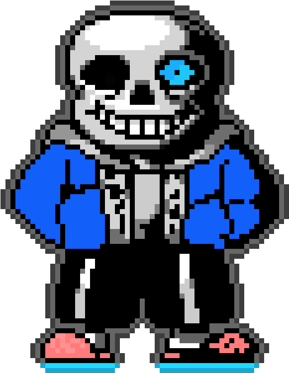 Sans In Color - Undertale Sans Pixel Art (800x860)