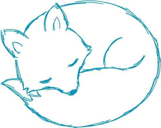 Adding Ears Eyes Hind Leg - 狐狸 黑白 (850x566)