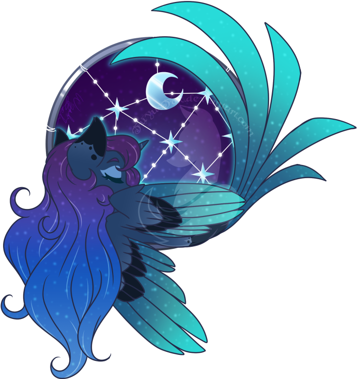 Fuyusfox, Colored Wings, Crescent Moon, Cute, Female, - Mlp Dream Ring (750x819)
