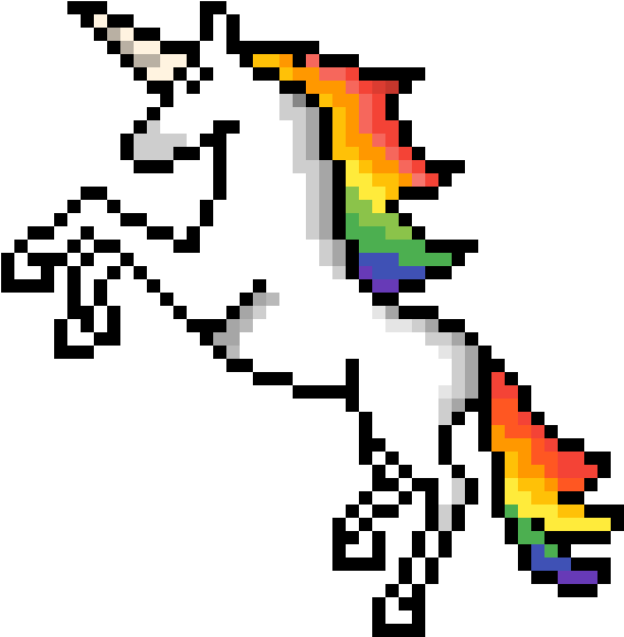Unicorn By Evilunicornface - Pegasus Pixel Art (1200x1200)