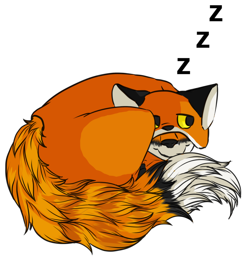 T Tail Sleep Sticker - Illustration (1024x1024)