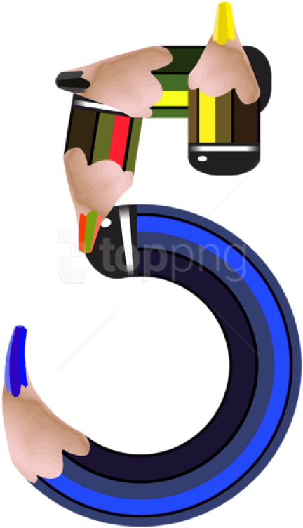 Free Png Download Pencil Number Five Clipart Png Photo - Веселые Цифры Png (480x768)