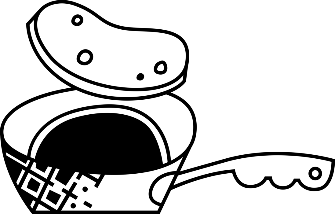 Pancake Flapjack In Frying Pan - Cartoon (1097x700)