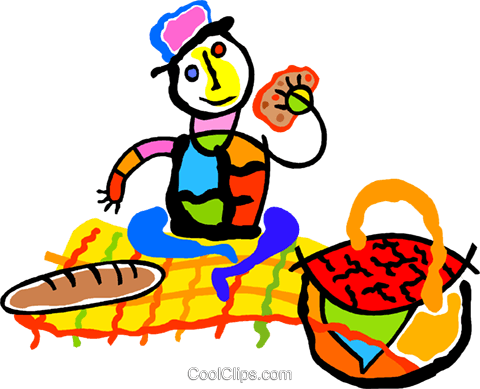 Picnic Royalty Free Vector Clip Art Illustration - Picnic Royalty Free Vector Clip Art Illustration (480x389)