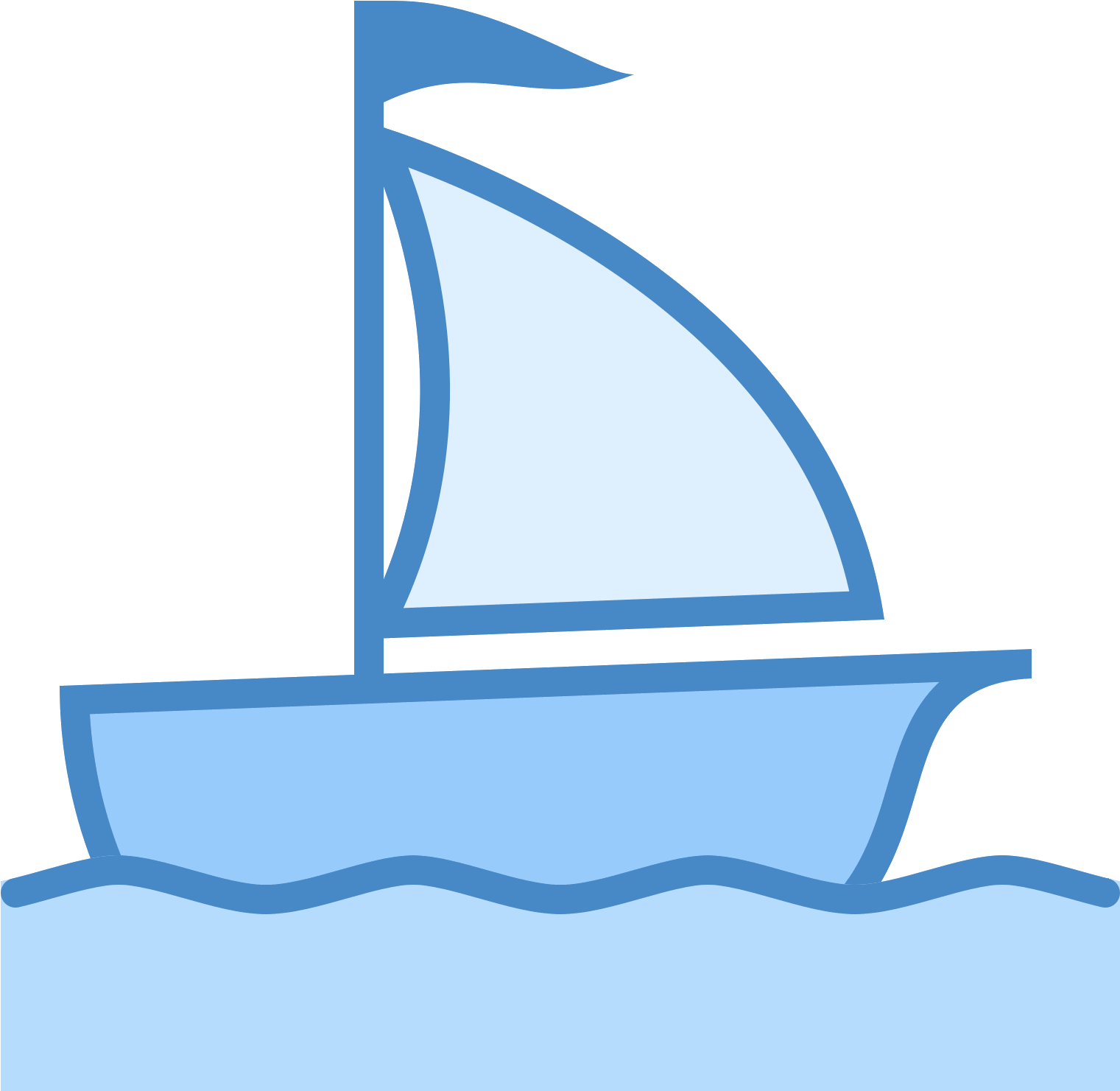 1600 X 1600 5 - Clip Art Sail Boat (1600x1600)
