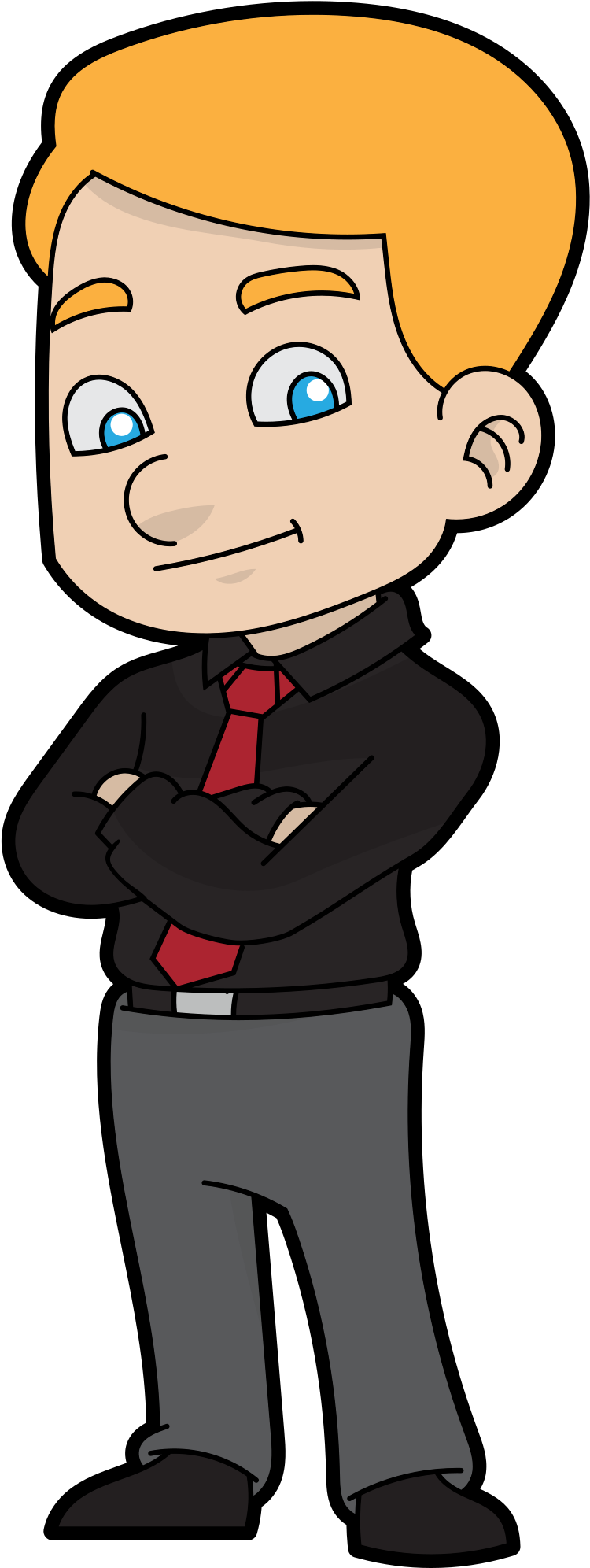 Help Clipart Nice Person - Business Man Cartoons (1000x2164)