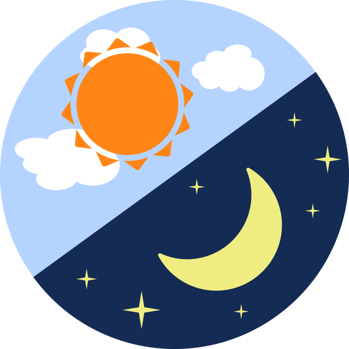 Learning About The Moon And The Sun - Day And Night Icon (700x700)