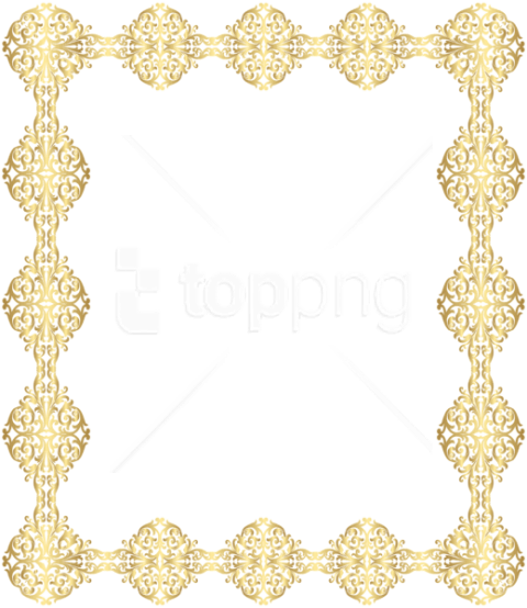 Free Png Download Golden Border Clipart Png Photo Png - Golden Border Transparent (480x554)