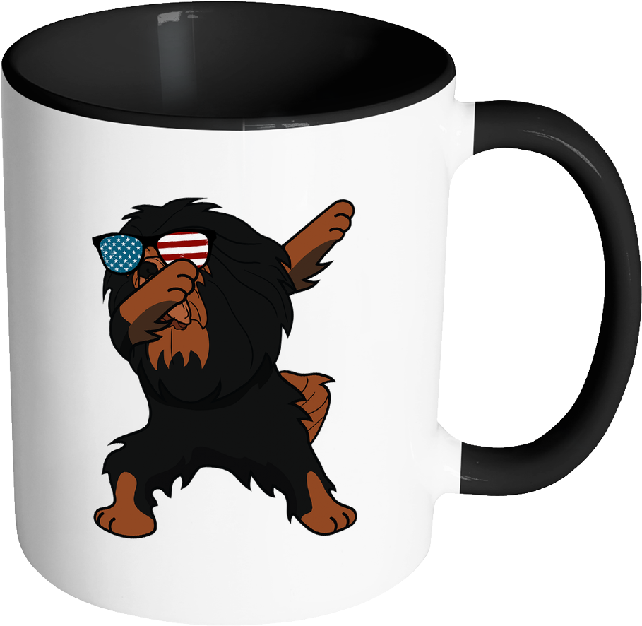 Dabbing Tibetan Mastiff Dog America Flag - Vet Nurse Mug (1024x1024)