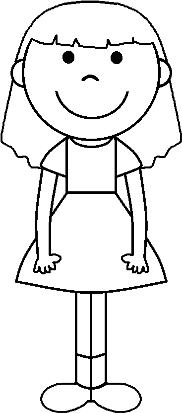 Graphics By Ruth Goldilocks And The 3 Bears - Goldilocks Clipart Black And White (402x850)