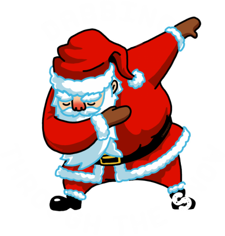 Dabbing Santa Tshirt Christmas Gift Dabbing Through - Santa Claus Rad (500x500)