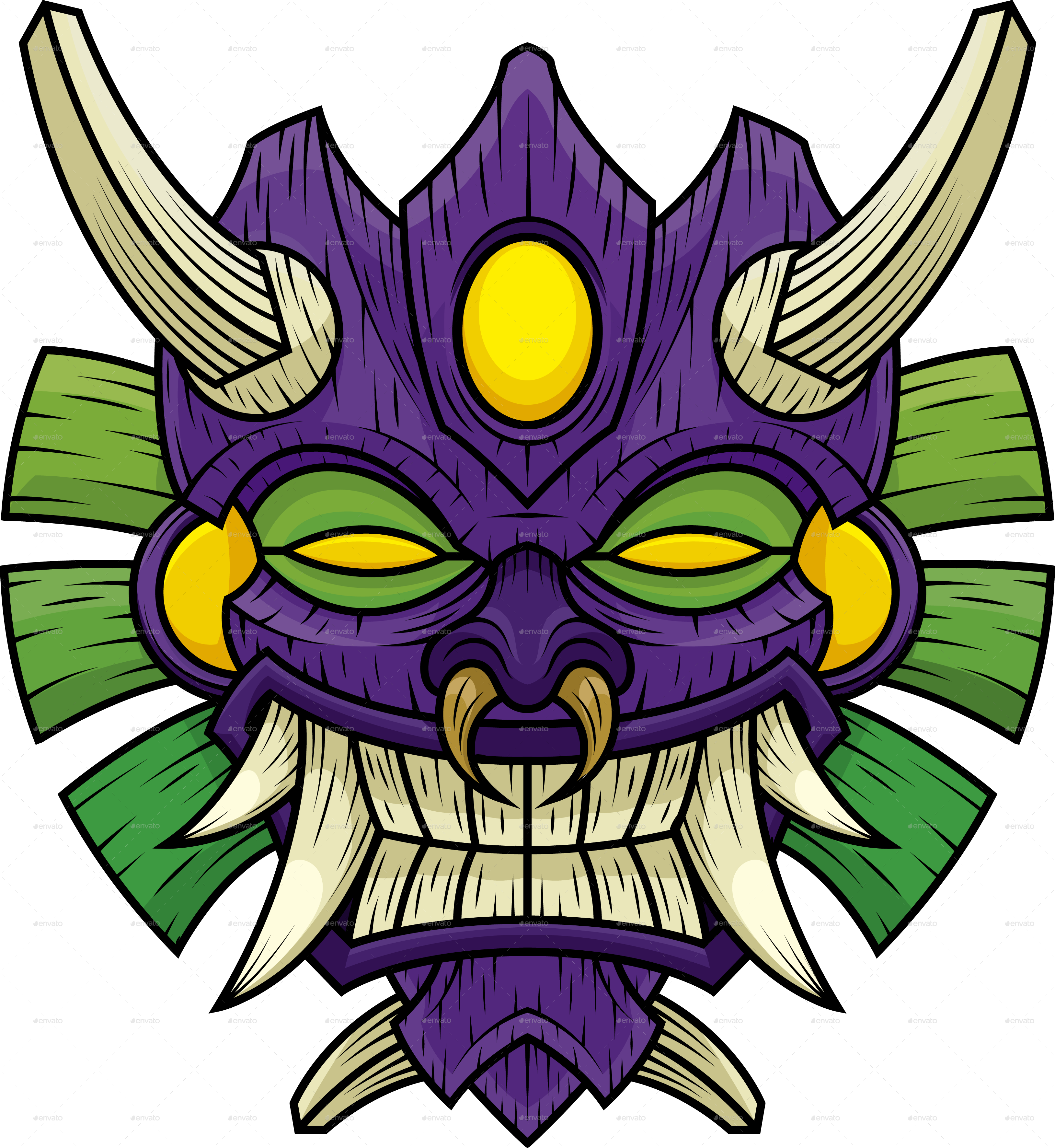 Discover Ideas About Tiki Mask - Cartoon (3257x3543)