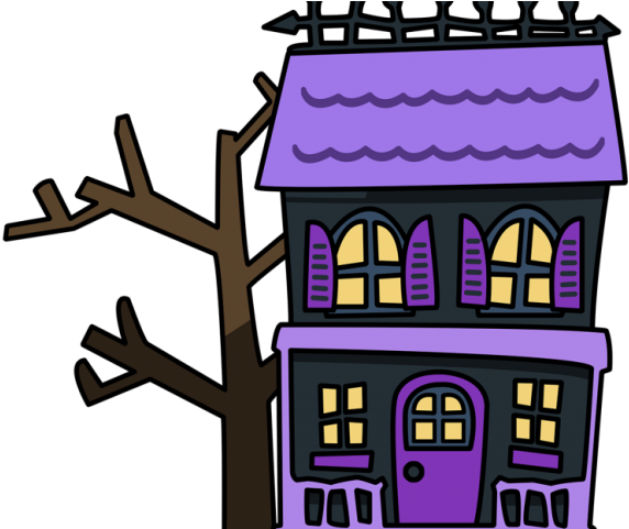 Haunted House Clipart Ride - Cartoon Haunted House Animated (640x480)