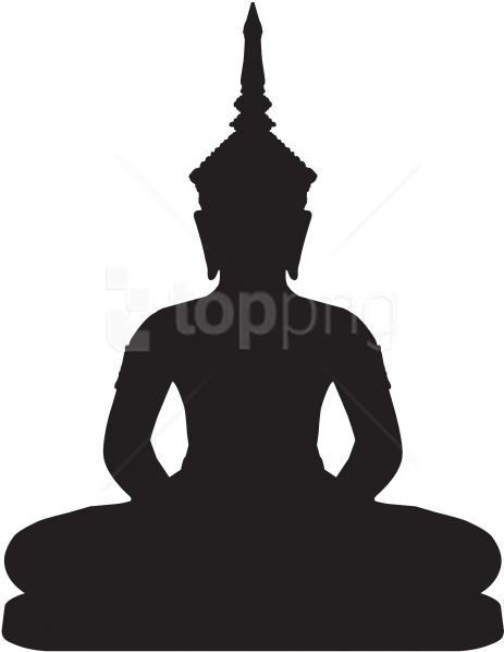 Download Buddha Statue Silhouette Clipart Png Photo - Golden Buddha (481x607)