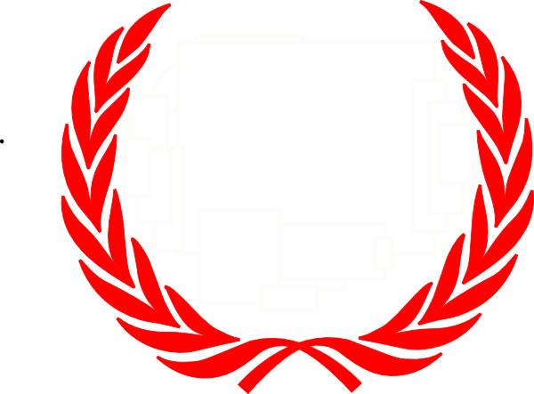 Christmas Wreath Png Transparent - Red Laurel Wreath Png (600x443)