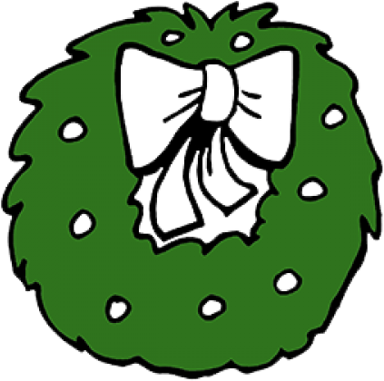 Christmas Wreath - Christmas Decorations Black And White (500x500)