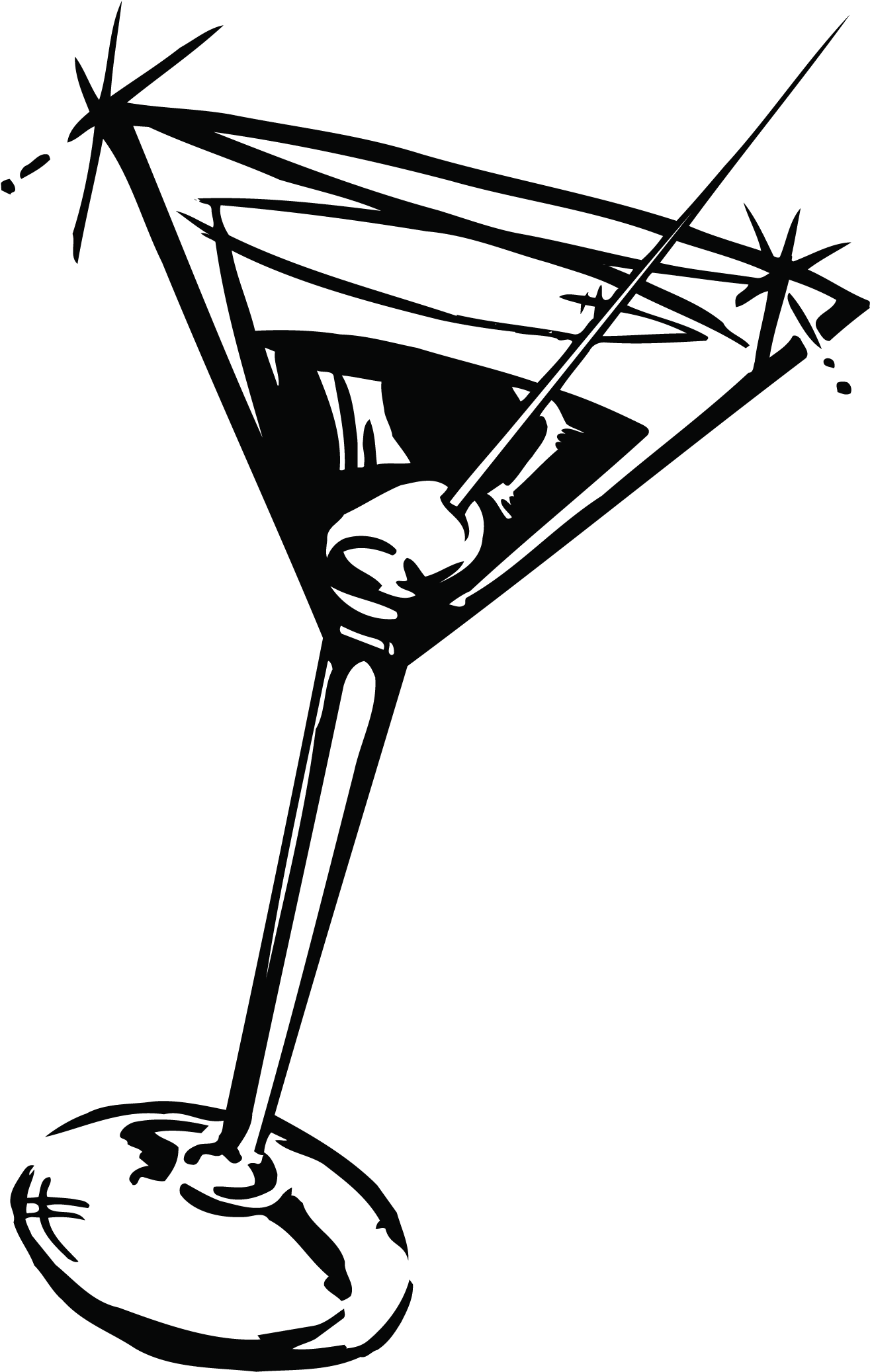 1642 X 2408 1 - Martini Black And White (1642x2408)