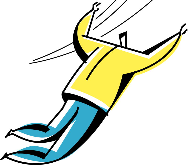 Vector Illustration Of Businessman Trapeze Artist Flies - Vector Illustration Of Businessman Trapeze Artist Flies (799x700)